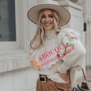 BLOGGERS FAV ZARA CABLE KNIT RUFFLED SWEATER